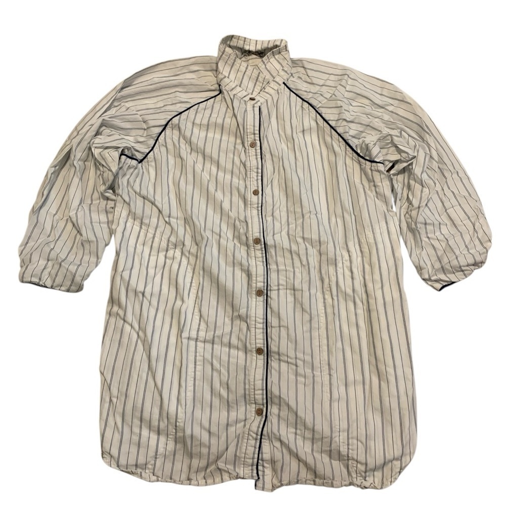 Intimately Free People Oversized Pinstripe Tunic Popover Shirt Dress Sleepwear S